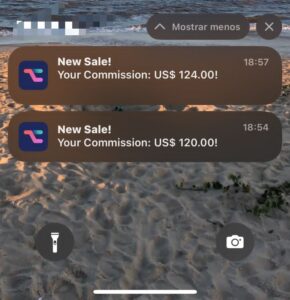 New sales notifications